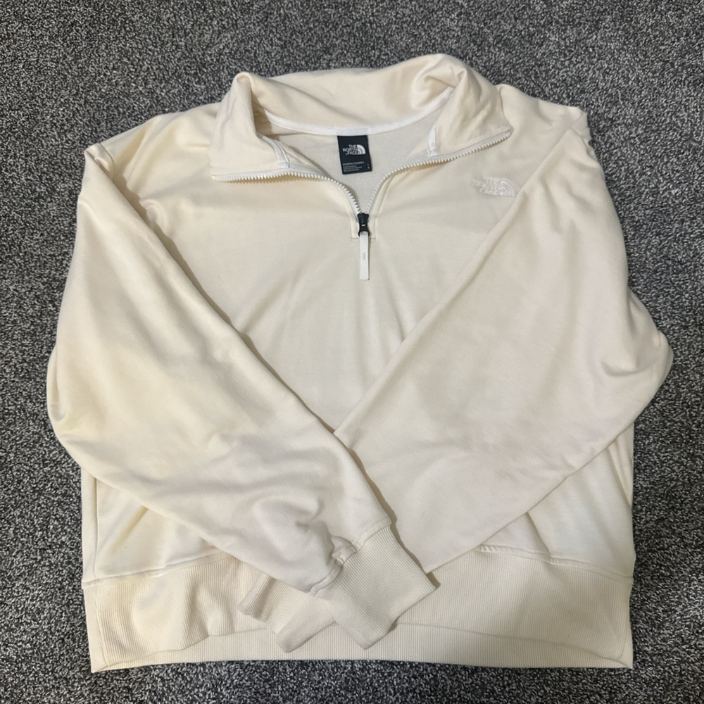 The North Face Women's Cream Zip-Up Sweater